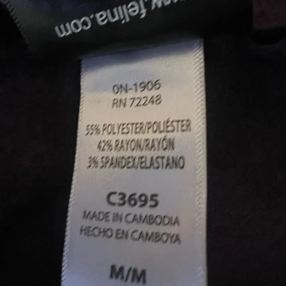 NWT Felina Deep Purple Comfyz Long Sleeve Lounge Set Size Medium - Picture 15 of 16